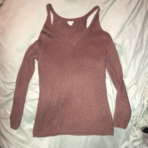 Lightweight Sweater with Open Shoulders by Garage